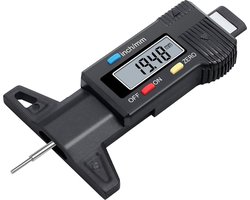 Banden profiel meter digitaal - Profieldiepte meten - Digitale bandenmeter - Auto gereedschap - Car tools - Banden meten - Diepte bandenprodiel opmeten - Inclusief batterij - Jonyx