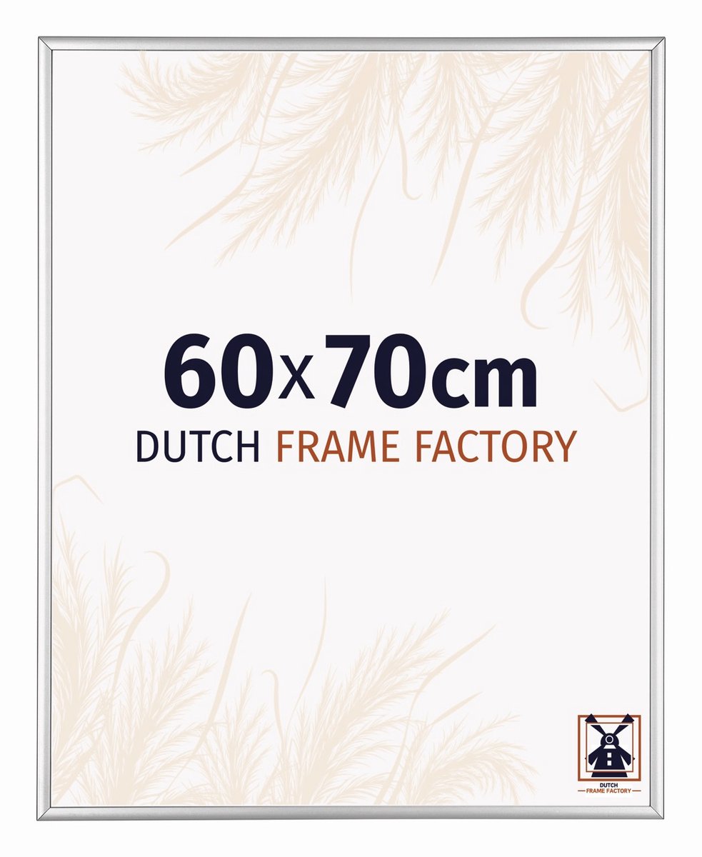 Dutch Frame Factory Fotolijst 60x70 cm - Aluminium - Zilver Hoogglans - Kampen