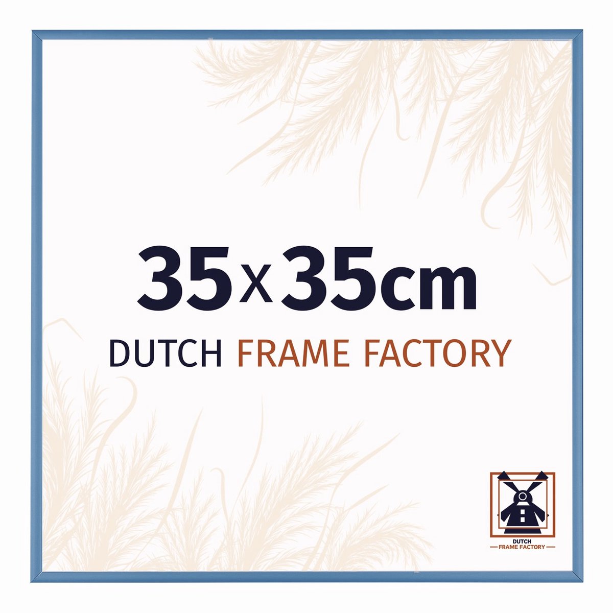 Fotolijst 35x35 cm - Aluminium - Staal Blauw - Kampen