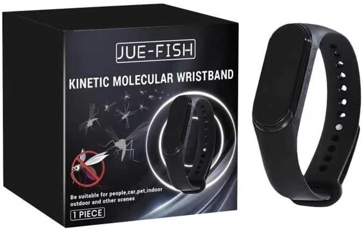 Draagbare ultrasone anti-muggenpolsband – unisex – voor kamperen – chemievrij.L
