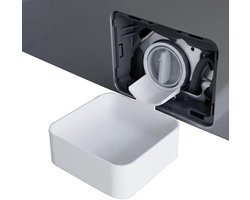 VHV Opvangbak voor Wasmachinefilter - Lekbak voor Pompfilter - Wateropvangbak voor Restwater - Compact 16,2 x 16,2 x 4,3 cm - Voor Veel Voorladers - Wit