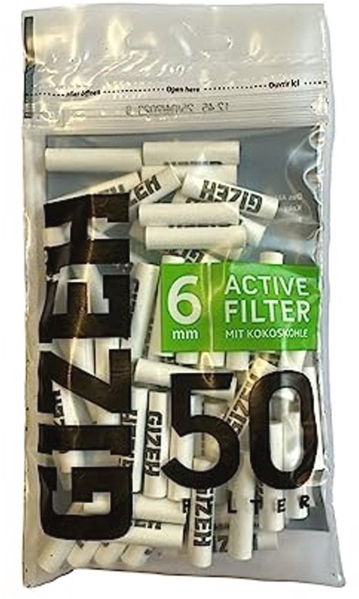 Actieve Koolstoffilter Slim 6mm - 50 Stuks