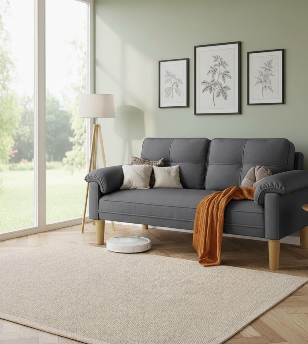 Moderne 2-Zits Bank – Compacte - Grijs - Novihome