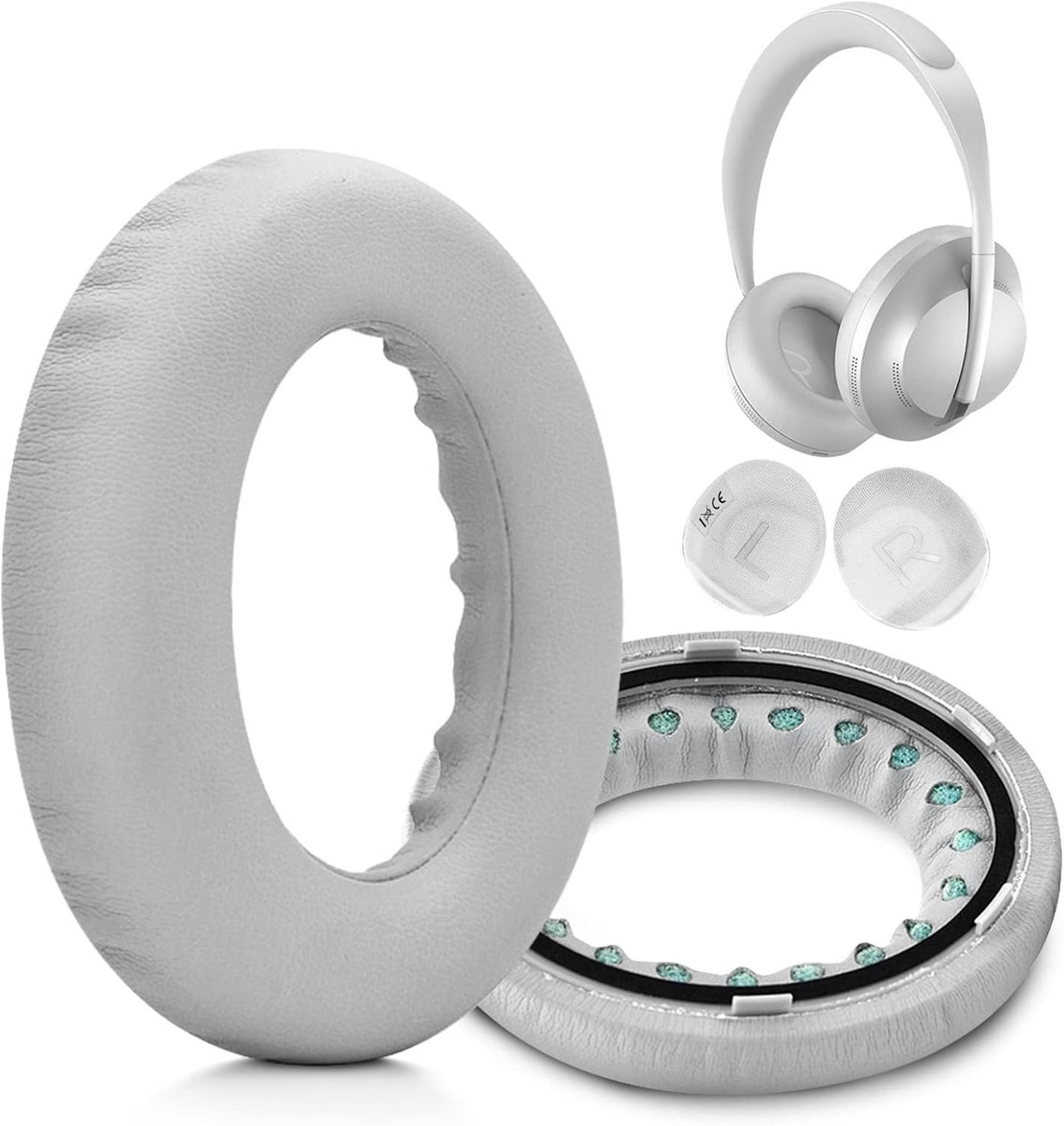 Comfortabele Oorkussens voor Noise-Cancelling Hoofdtelefoons - Vervangende Oorkussens voor Optimale Geluidsisolatie en Comfort (Grijs)