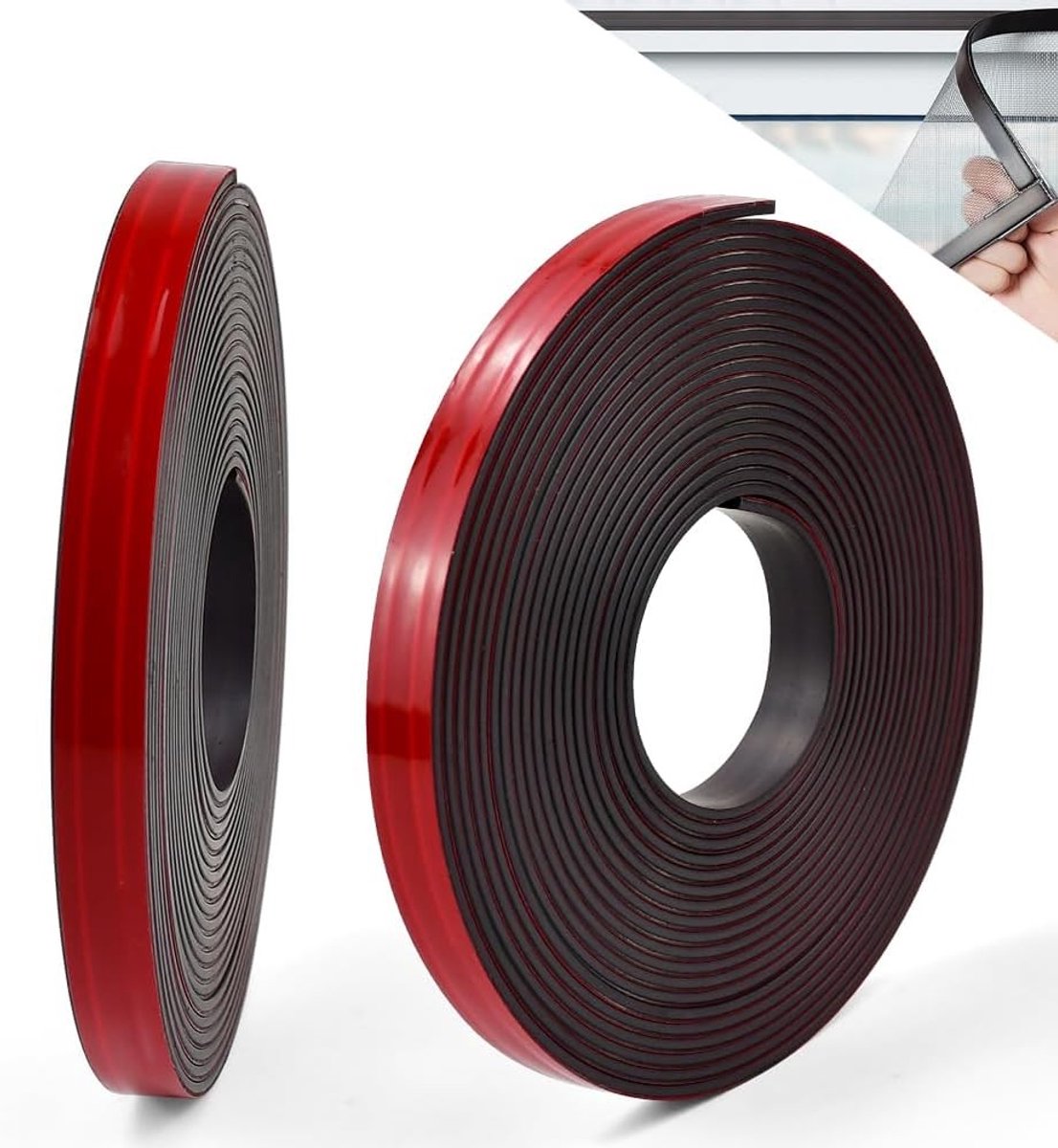 Zelfklevende Magnetische Tape Set A en B op 5 m Rollen, 12.7 mm Brede Magnetische Strips voor Raamdecoratie en Muggenhorren Zonder Boren