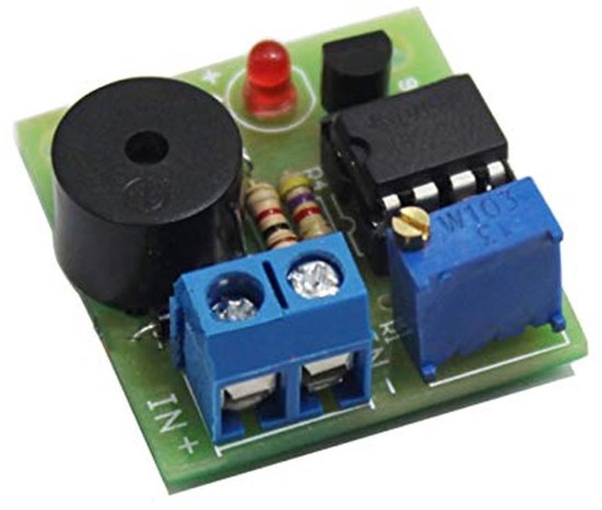Laag Voltage Alarm Buzzer On-Board Batterij Laag Voltage Alarm Batterij Monitor Checker Tester met LED Indicator Bescherming Onder Voltage Module (12V - Niet Gemonteerd)