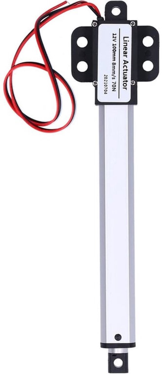 Lineaire actuator, 100mm 12V invoerspanning lage geluidsproductie interne limiet schakelaar kortsluitbeveiliging, mini elektrische lineaire actuator voor elektrische lifttafels (slag 100mm-8mm/s-70N)