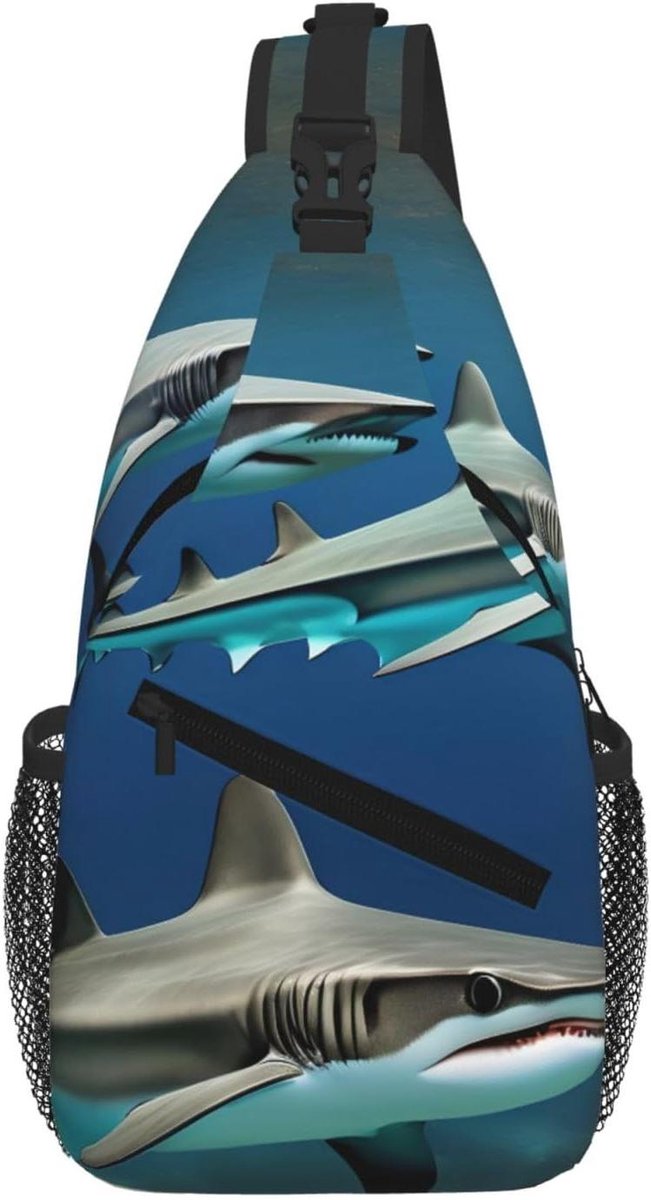 Borsttas Diagonaal - Crossbody tas - Dagelijks Gebruik - Lichtgewicht Ontwerp - 19 x 9 x 39 cm - Print