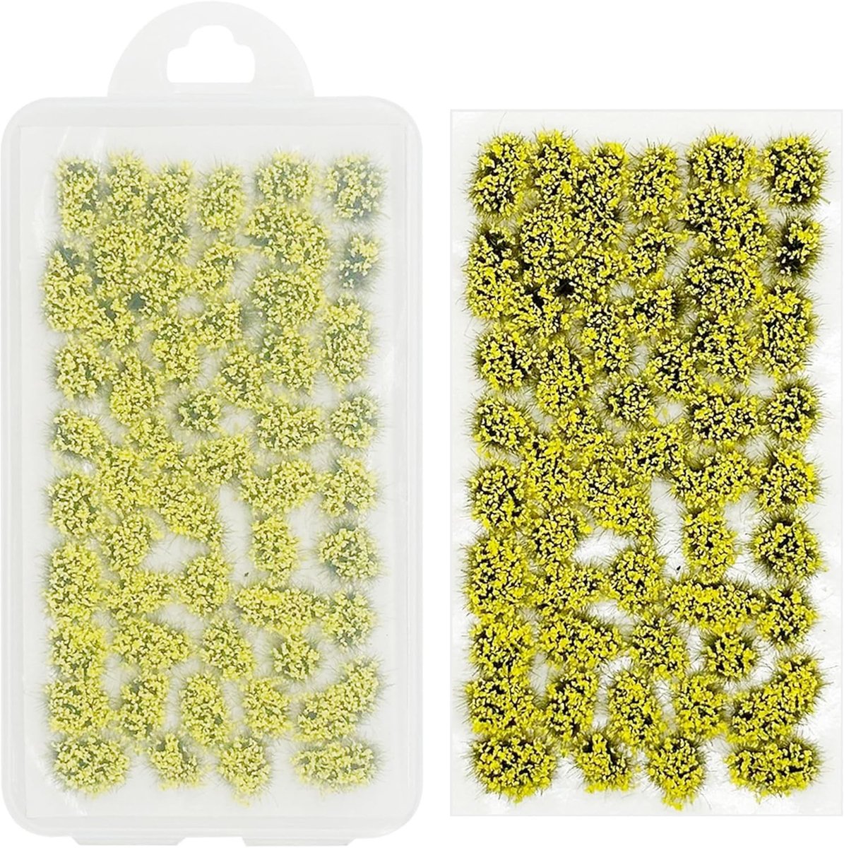 Kleurrijke Miniatuur Bloemclusters voor Static Grass Tufts in Modelspoor Scenery, DIY Decoratie, Geel