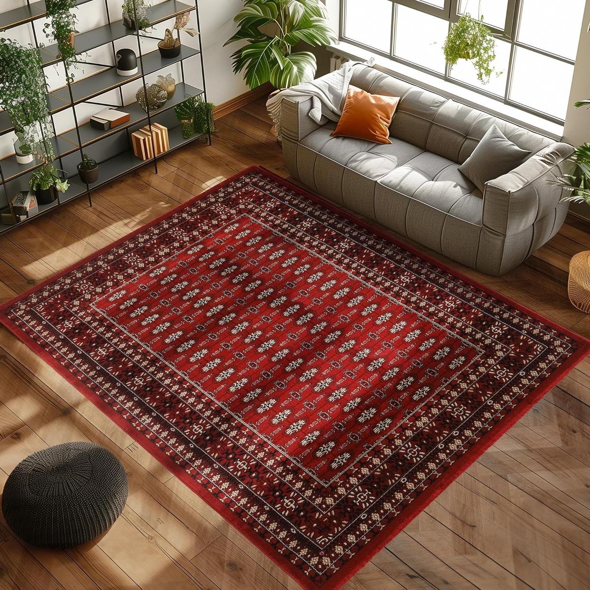 Oosters vloerkleed - Klassiek patroon - Woonkamer decoratie - Duurzaam polypropyleen - 300 x 400 cm - Rood