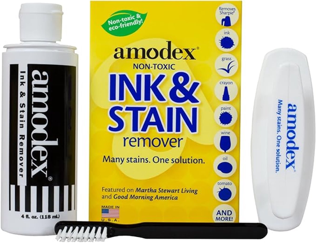 Amodex Inkt en vlek verwijderaar- set inclusief 2 borstels