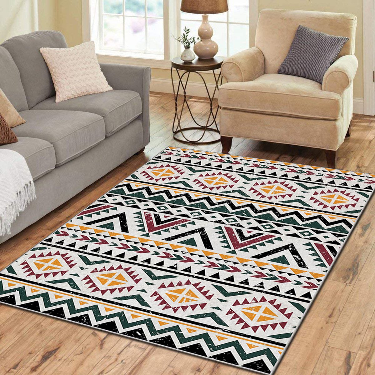 Zeo Wood - Vloerkleed - Tapijt Woonkamer - Vloerkleed 160*230 cm - Anti Slip - Machinewasbaar