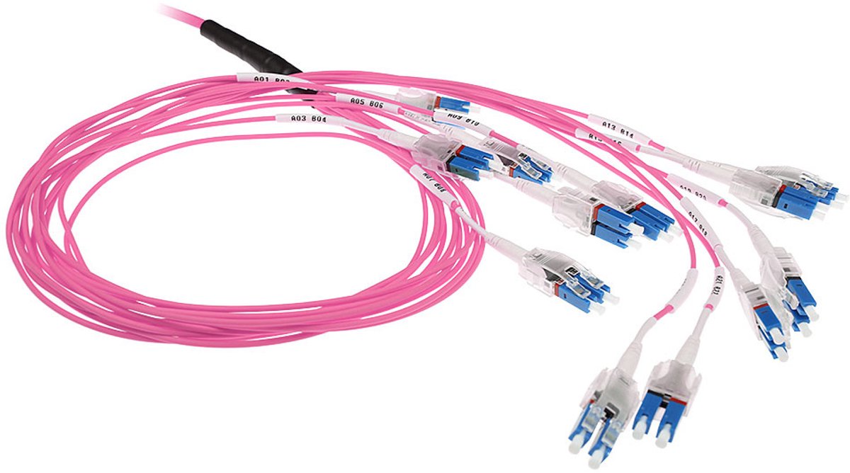 ACT DC5513 Multimode 50/125 OM4 Prefab Glasvezelkabel 24F LC Polarity Twist - 80 meter