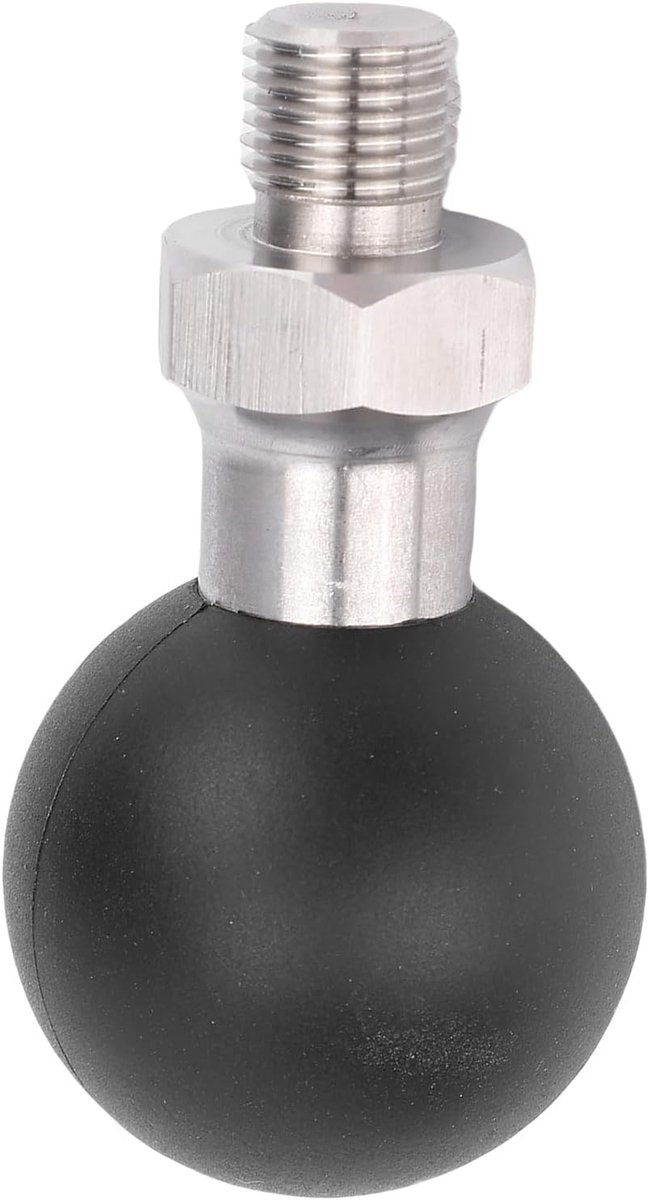 Robuuste 1.5 Inch Bal Hoofd met RVS Schroefdraad en Rubber Bal Bevestiging voor Verbeterde Stabiliteit en Universele Compatibiliteit