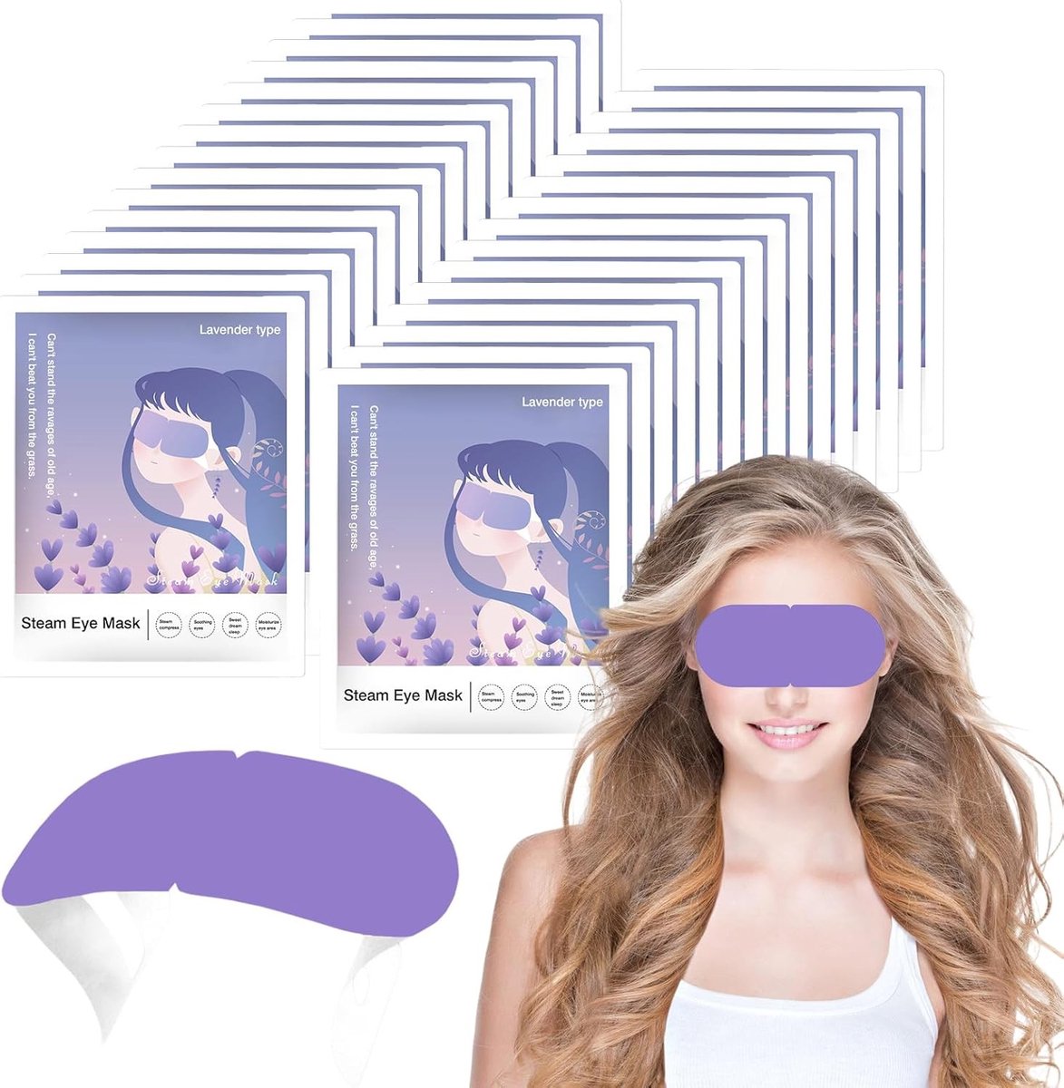 30 Stuks Stoom Oogmaskers voor Ontspanning, Vermoeidheid en Kringen onder de Ogen, Warmte en Comfort voor Ogen en Lichaam