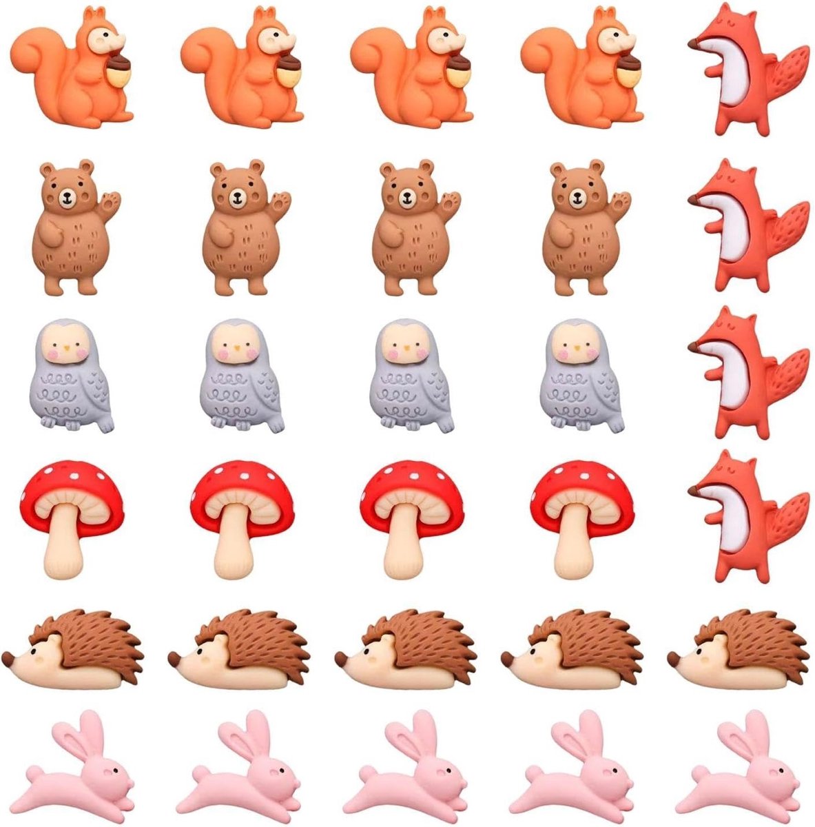 Set van 30 Kleurige Cartoon Dierennaalden, Schattige Broches voor Creatief Handwerk en Baking, Diverse Stijlen en Ontwerpen