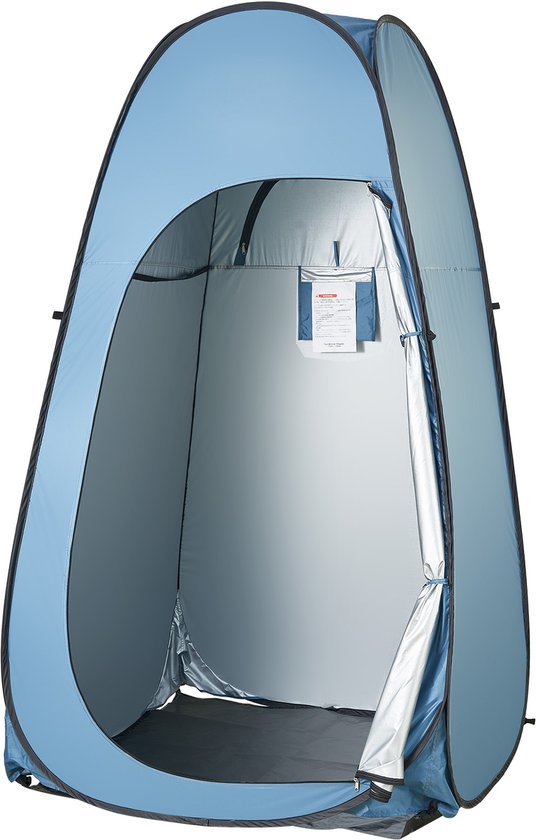 Opvouwbare Tent (1219x1219x2134 mm) Waterdichte Privétent met Omkleedruimte, Inclusief Haringen, Touwen, Draagtas en Ophangtas, Gemaakt van 190t Polyester voor Kamperen, Strand en Vissen, Blauw — afbeelding 2