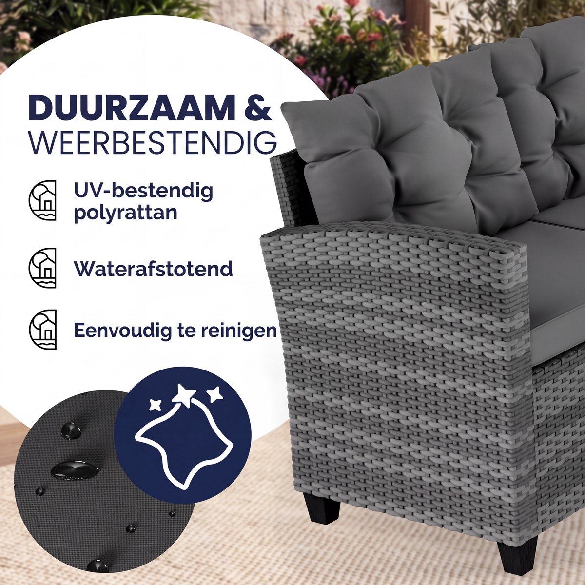 Casaria Casaria Loungeset Eettafel - afbeelding 5