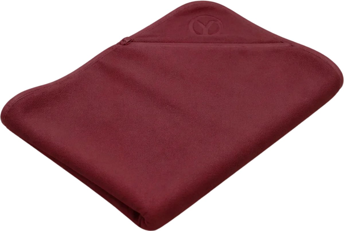 Cabau – Bloom Towel – Cherry – Zachte Sporthanddoek van 100% Katoen – Sneldrogend & Absorberend met Ritsvakje – Voor Yoga, Pilates & Elke Workout – 80x40 cm