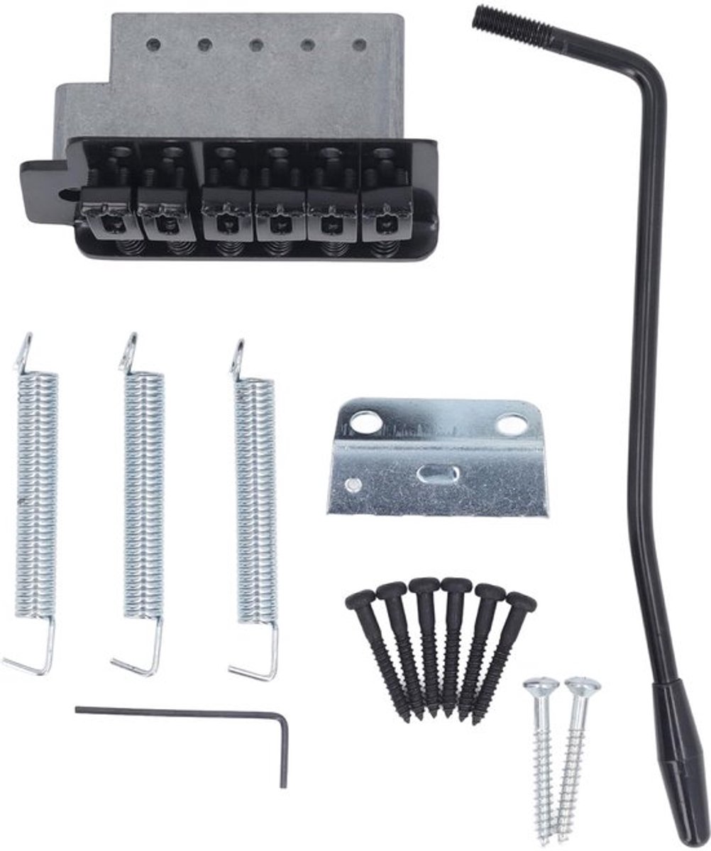 Tremolo brug voor elektrische gitaar, 6 snaar gitaar tremolo brug met montagemiddelen, 52.5mm gitaarbrug linkshandige tremolo brug accessoires voor elektrische gitaar