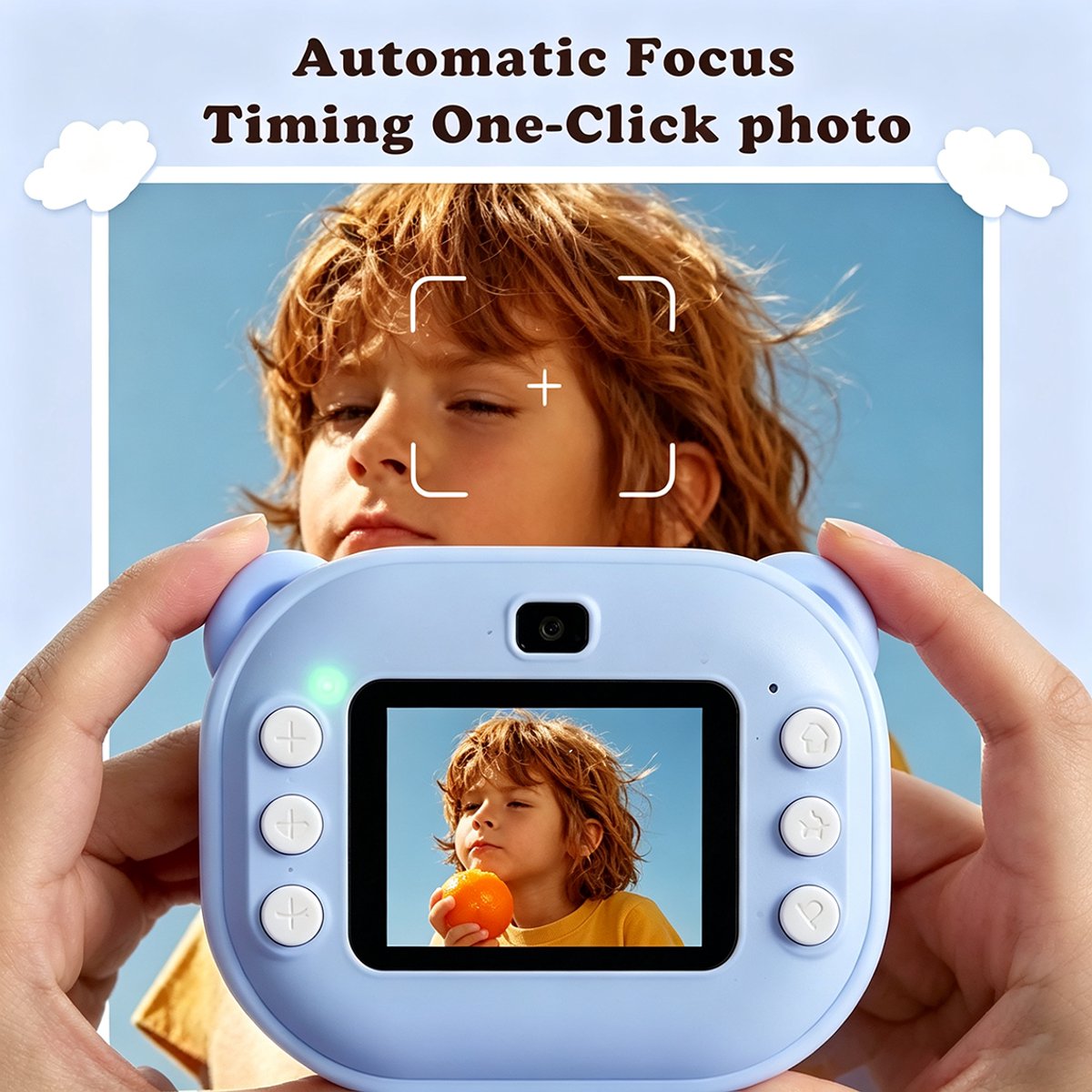 Kindercamera met instant printfunctie 2 inch scherm en 1080P video – Perfect kerst- en verjaardagscadeau voor meisjes en jongens van 3 tot 12 jaar digitale afdrukcamera voor peuters