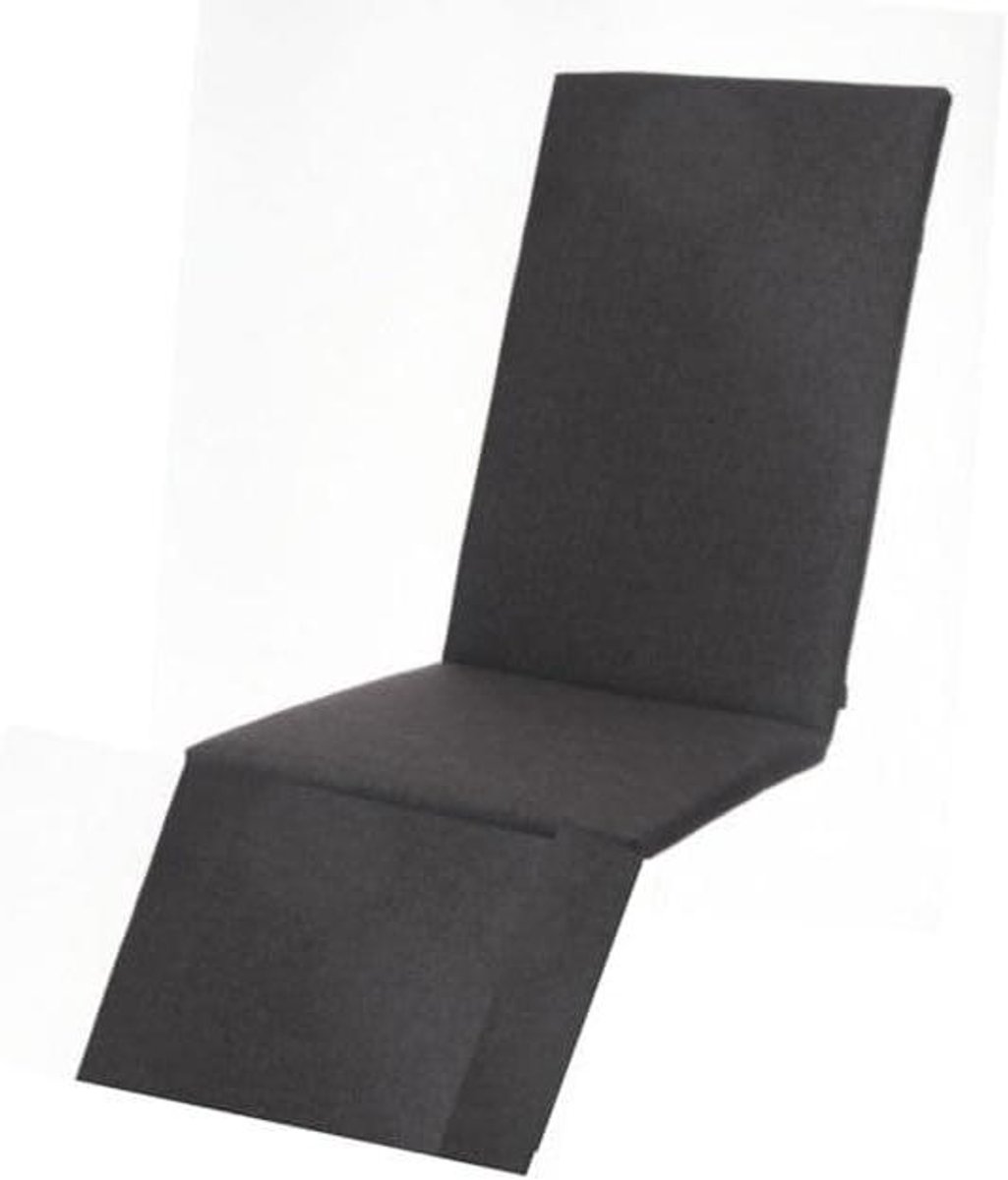 Tuinstoelkussen - Ligstoelkussen Zitkussen - Comfortabel Zitten - Waterafstotend Ademend - 160x48x4cm - Antraciet
