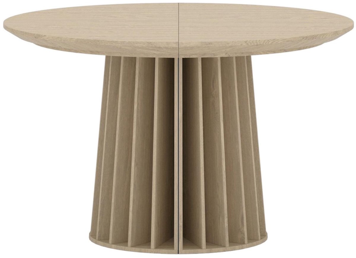 Dope eetkamertafel Ø120/210cm met uitschuifbare naturel.