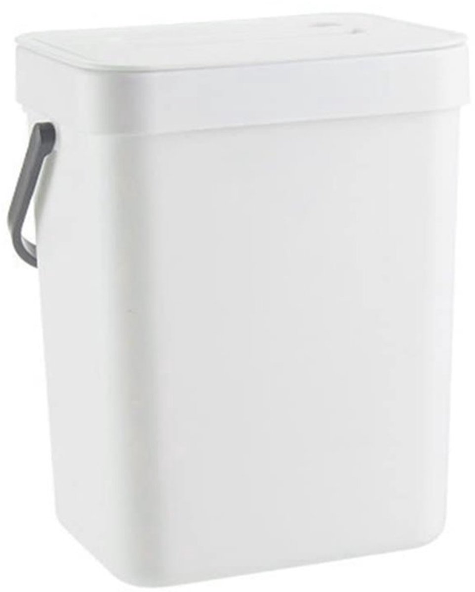 3L Keukenafvalbak PP Materiaal Flip-Top Ontwerp Druk, Draagbare Handvat, Huishoudelijke Keuken Spoelbak met Deksel (3#)