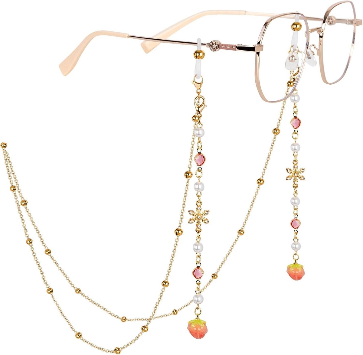 Verstelbare Nekband voor Zonnebrillen en Leesbrillen - Antislip Brilketting voor Dames met Comfortabel Ontwerp