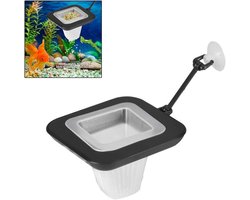Aquarium Feeder Ring met Zuignap - Plastic Voederstation voor Vissen, Ideaal voor Bevroren Voer, 9 x 9 x 6,3 cm