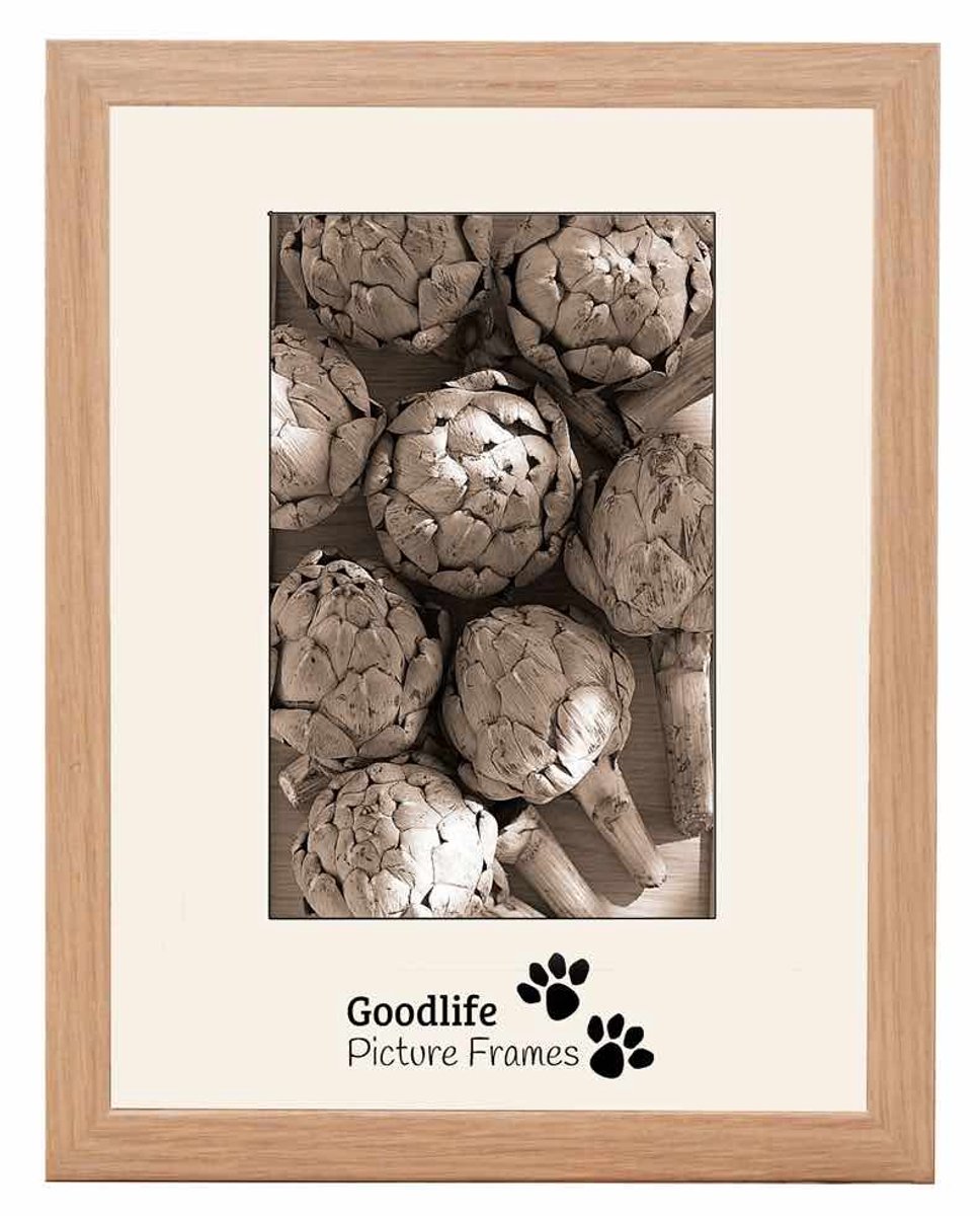 Houten Fotolijst Heritage Eik - 30x90 - Helderglas - 20 mm breed profiel - Goodlife Picture Frames