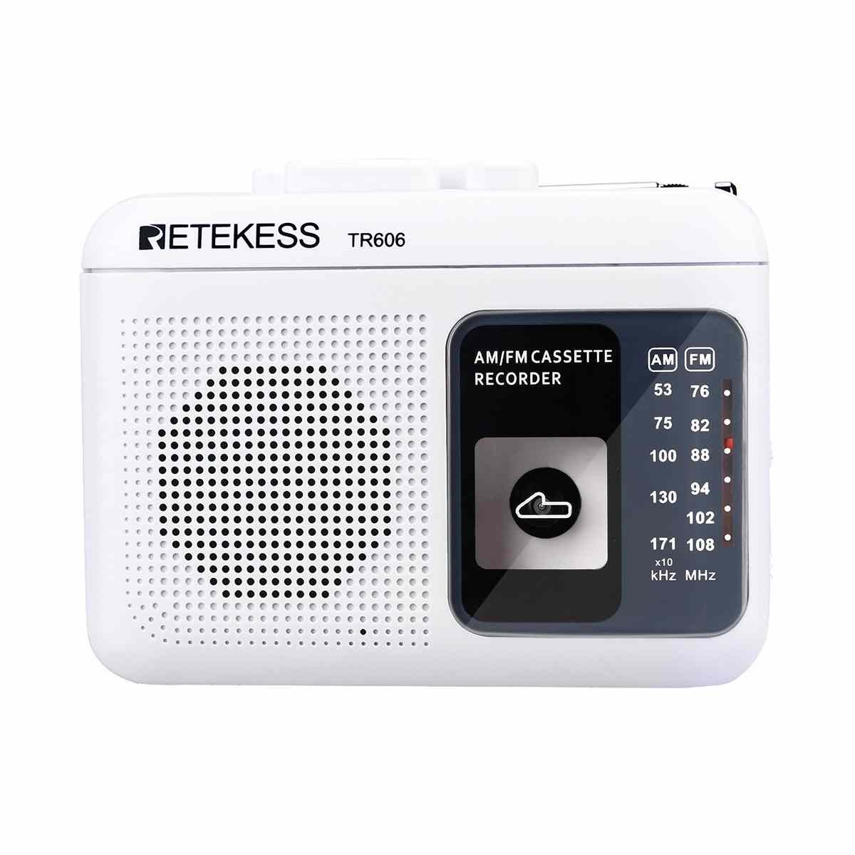 Retekess TR606 Draagbare Radio - Cassettes met Muziek- Cassette Recorder - FM AM radio - met Cassette Speler Recorder