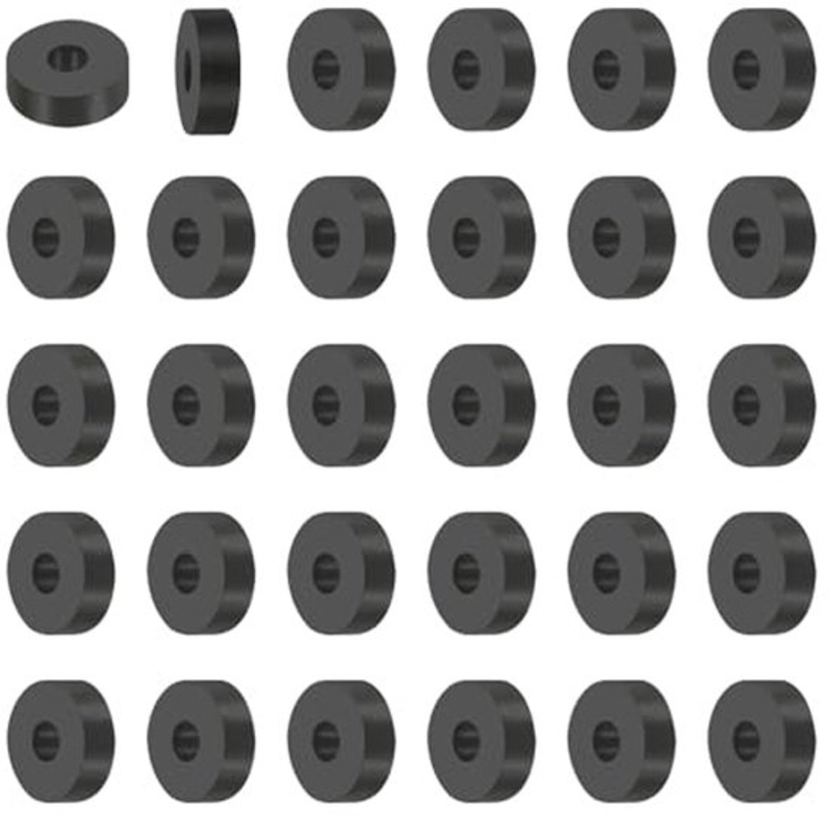 Multifunctionele Rubber Spacer 50 Stuks - 0,5 x 0,8 Inch - Geluidsisolatie Pads