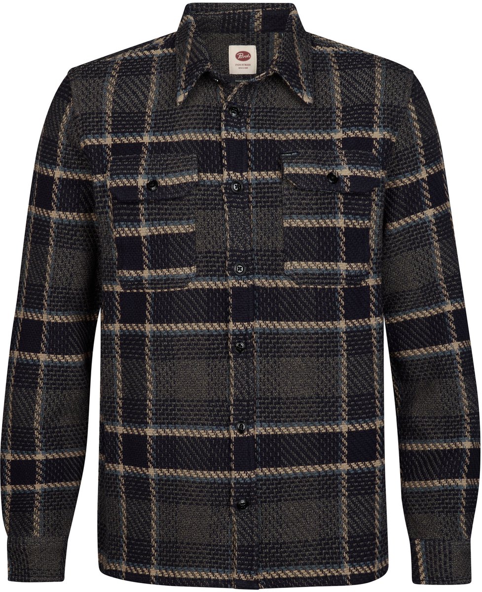 Petrol Industries - Heren Geruit flanellen overshirt forgeworks - Groen - Maat XXXL