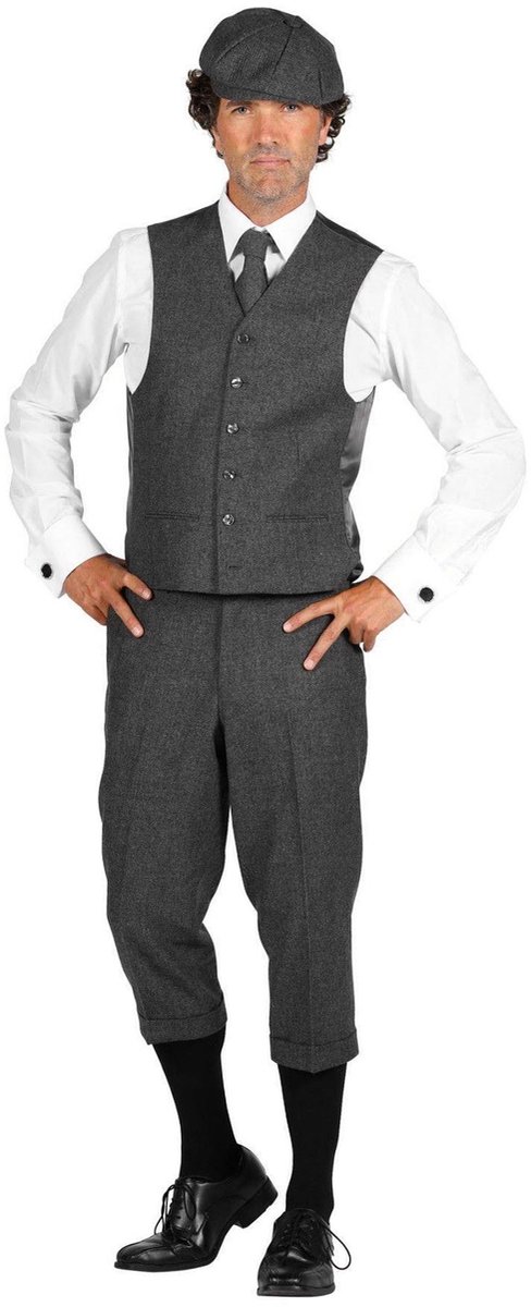 Peaky Blinders heren kniebroek, grijs maat 48