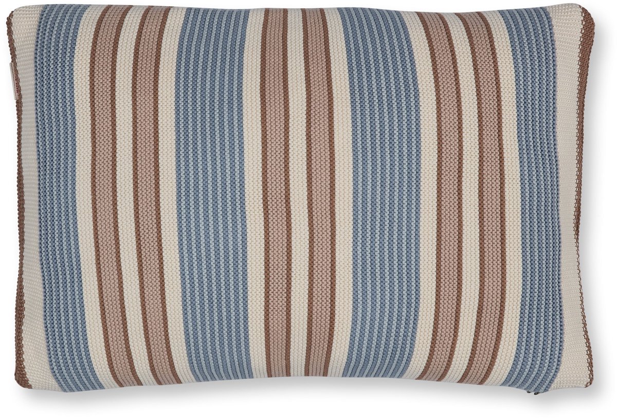 Pip Studio Bonsoir Combistripe Cushion Sierkussen - 40 x 60 cm cm - Blauw