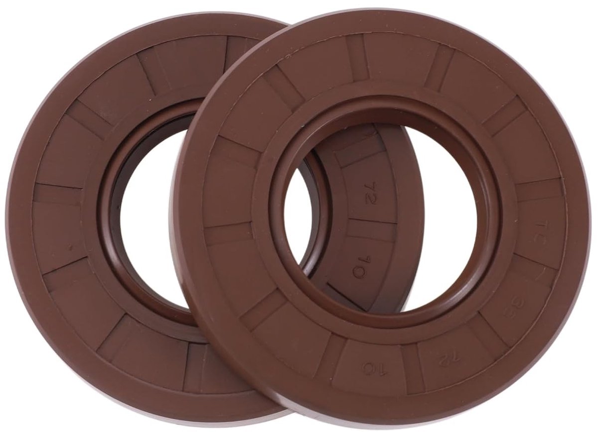 TC Sealing Ring 35 x 72 x 10 mm - Hoge Druk Olieafdichting, Rubber FKM, Set van 2, Geschikt voor Rotatieschachten
