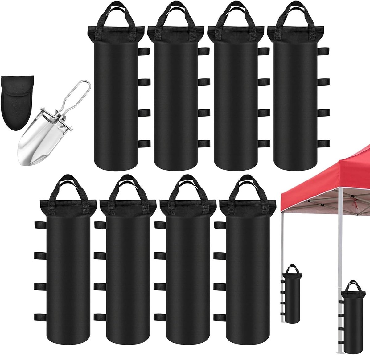 Zandzakken voor stabiliteit en bescherming, ideaal voor camping, strand en tuin - 8 stuks