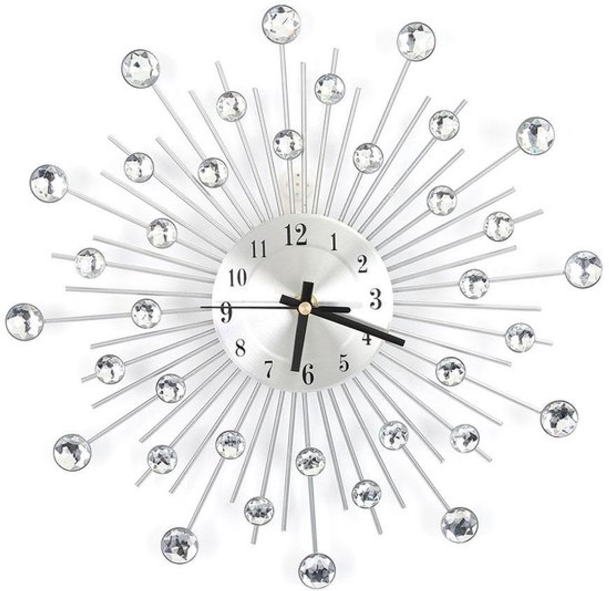 Moderne wandklok met diamantinlegwerk, wandklokdecoratie, stille wandklok, nauwkeurig modern, stil ontwerp, wanddecoratie voor thuis, kantoor en hotel.