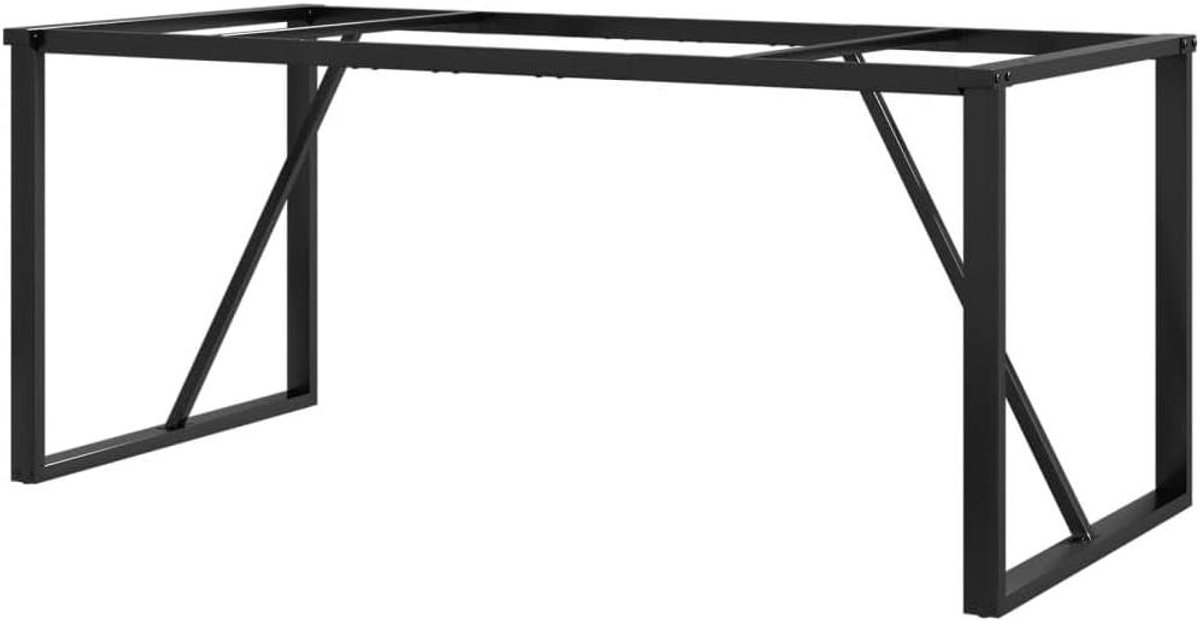 Eettafelpoten O-frame - Tafelonderstel Metaal - Zelf Meubel Maken - Industrieel Design - 160x80x73 cm - Zwart