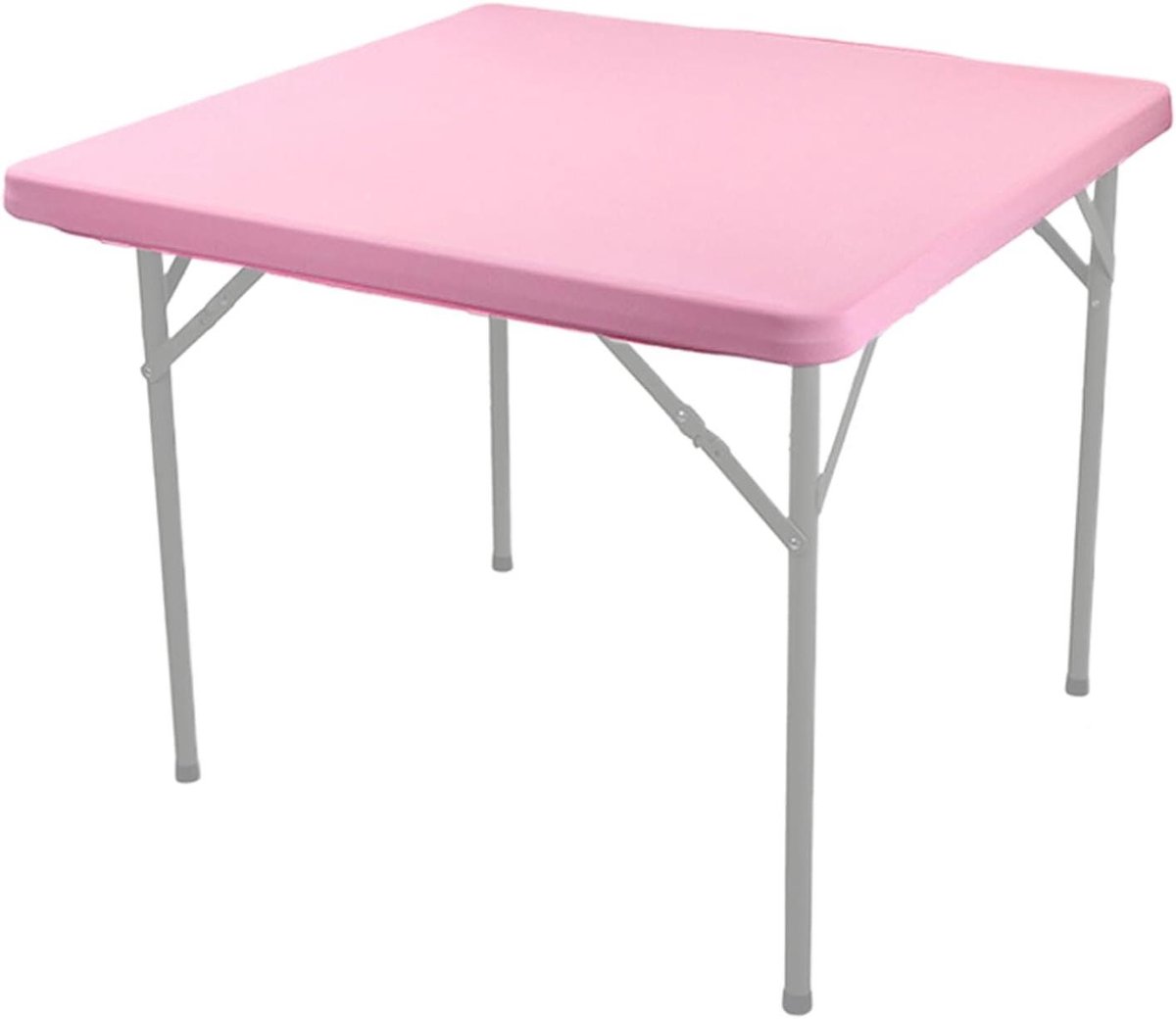 Tafelhoes Vierkant - Beschermhoes Tafel - Tafel Beschermen - Elastisch Polyester - 86 x 91 cm - Roze