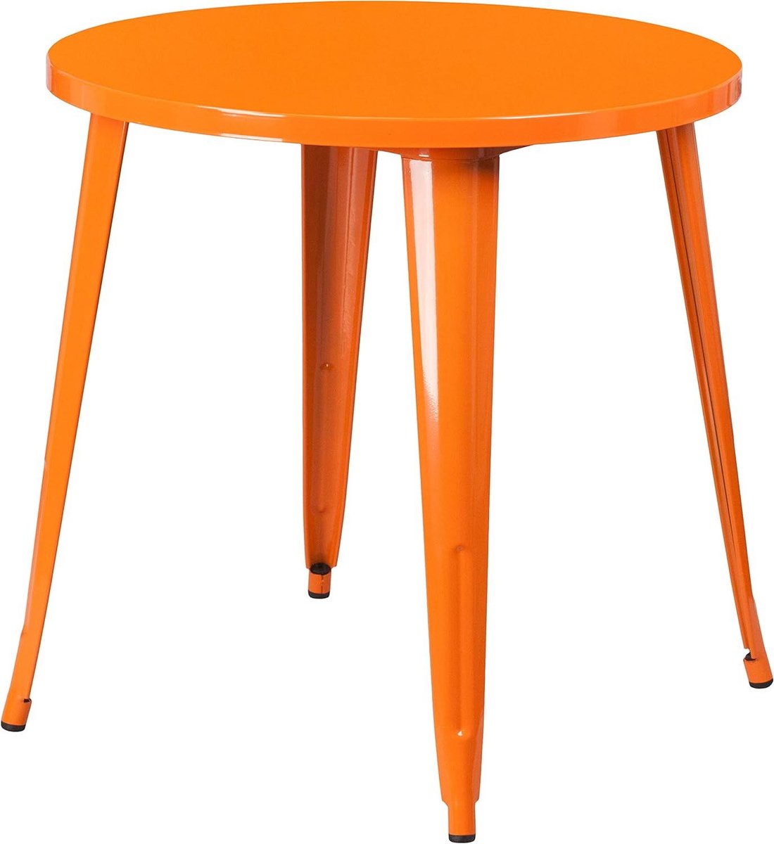 Metalen Tafel - Eettafel Rond - Binnen en Buiten - Commerciële Rang - 76 cm - Oranje