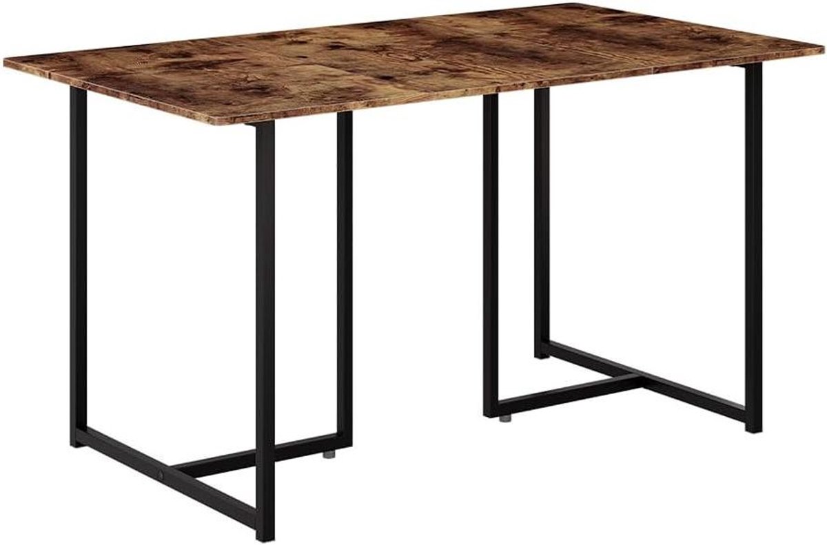Eettafel Merido - Keukentafel - Gezellig eten - Modern design - 140 x 80 cm - Eiken/Zwart