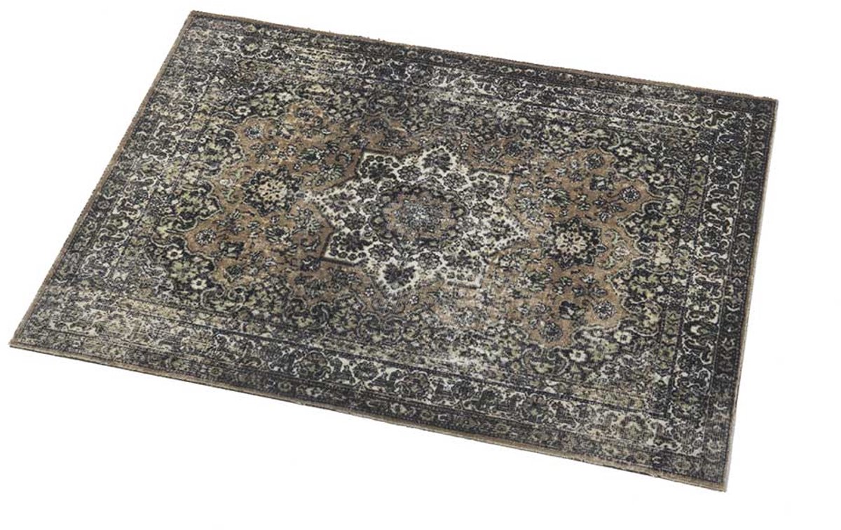 DRUMnBASE Pedal & Amp Stage Rug Pedalboard Mat Vintage Persian Green (80 cm x 60 cm)