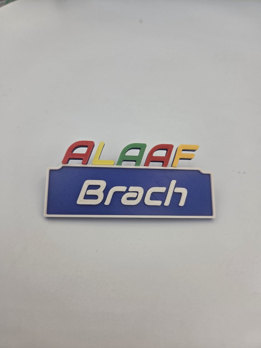Naamspeldje ALAAF BRACH - 70X30X3MM