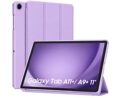 Sounix Tablet Hoes Geschikt voor Samsung Galaxy Tab A9 Plus / A11 Plus - Hoesje - Transparant - Paars
