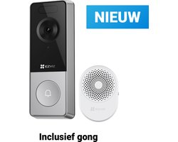 EZVIZ HP8 3K Slimme Videodeurbel met Chime – Draadloze Deurbel met Camera –Nachtzicht & Persoonsdetectie - Eenvoudige Installeren - Wifi 6-Geen maandkosten