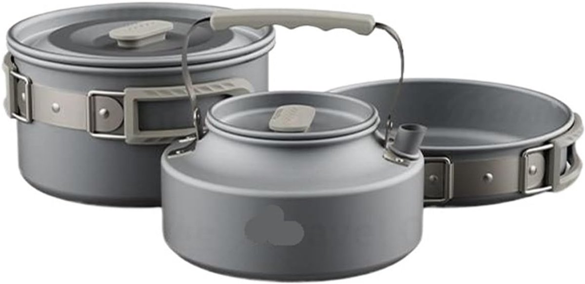 Camping Waterkoker - Outdoor Servies Pan - Outdoor Koken - Efficiënt Verwarming Ontwerp - 2-4 Personen - Zwart