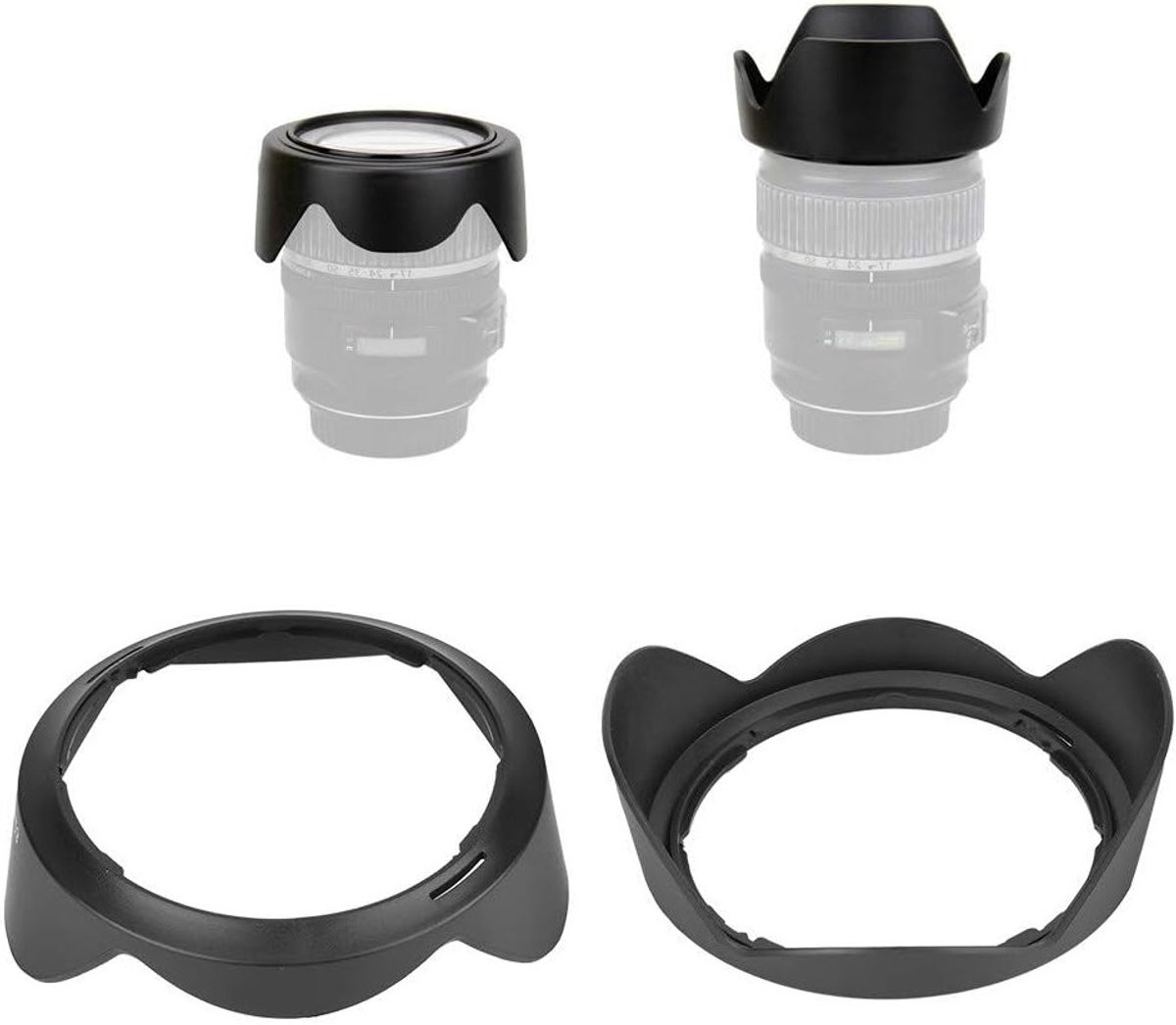 Camera Zonnescherm, Plastic Lens Hood voor Nikon AF-S 17-35mm F/2.8D en 18-35mm F/3.5-4, Bescherming tegen Zonlicht en Reflecties, Ideaal voor Landschapsfotografie thumbnail 2