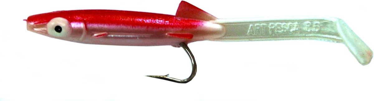 Harde Siliconen Aas - Kunstvis Aas - Vissen Vangen - Levendige Actie - 10.5 cm - Rood